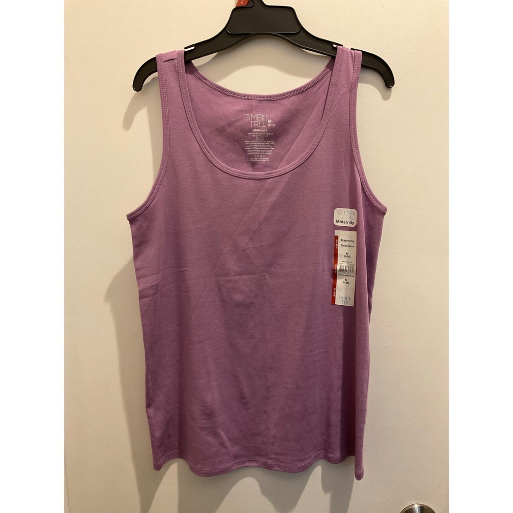 Time and Tru Women's Maternity Non Shirred Tank Top, Size M